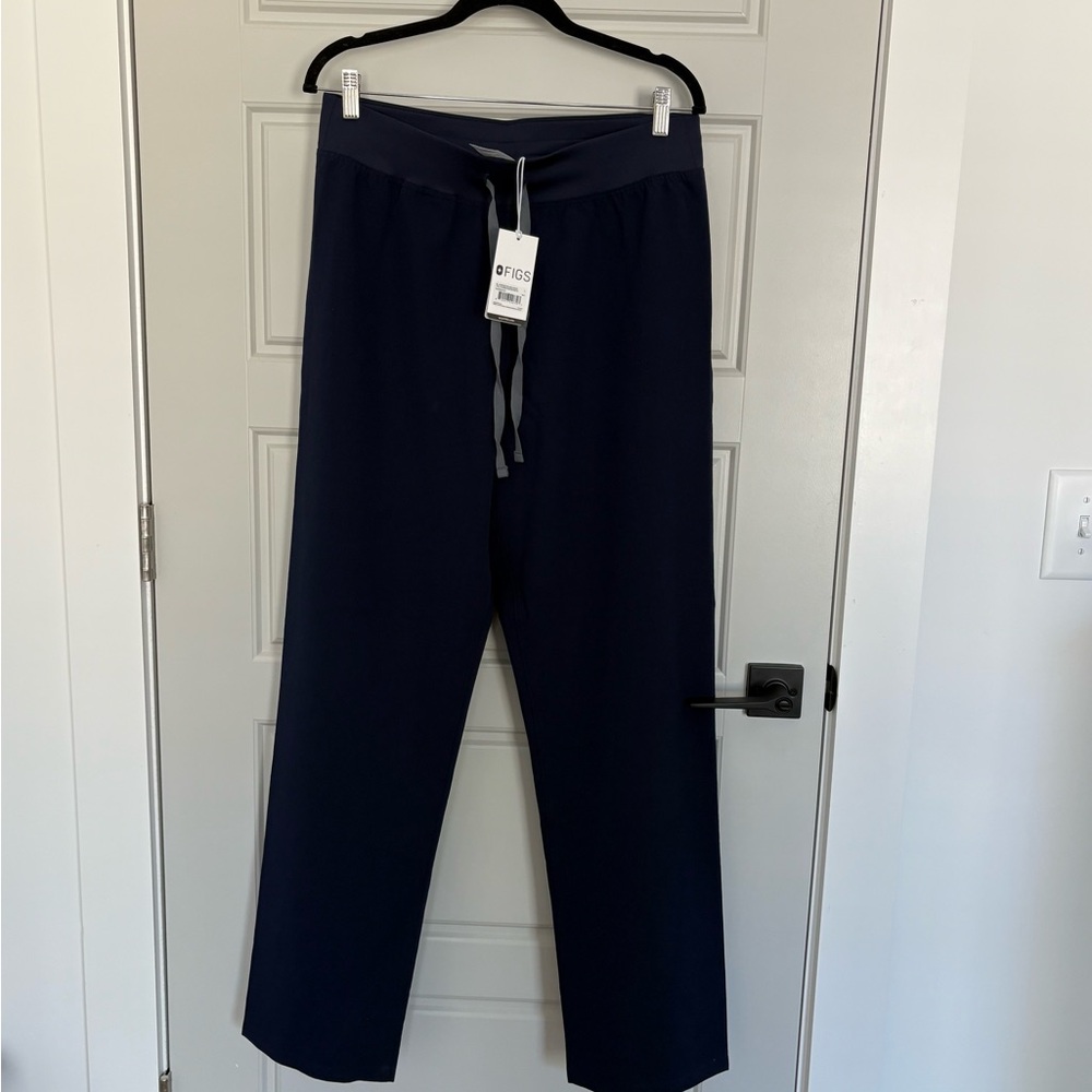 Navy FIGS Livingston Scrub Pants SIZE L TALL NWT